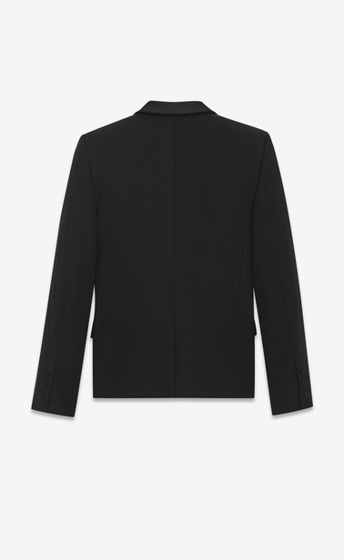 Shawl collar tuxedo jacket in grain de poudre Saint Laurent
